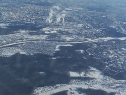 Pohled z letadla - Moskva