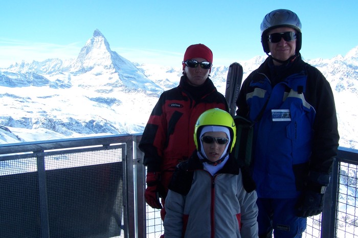 Prarodice s vnukem pod Matterhornem